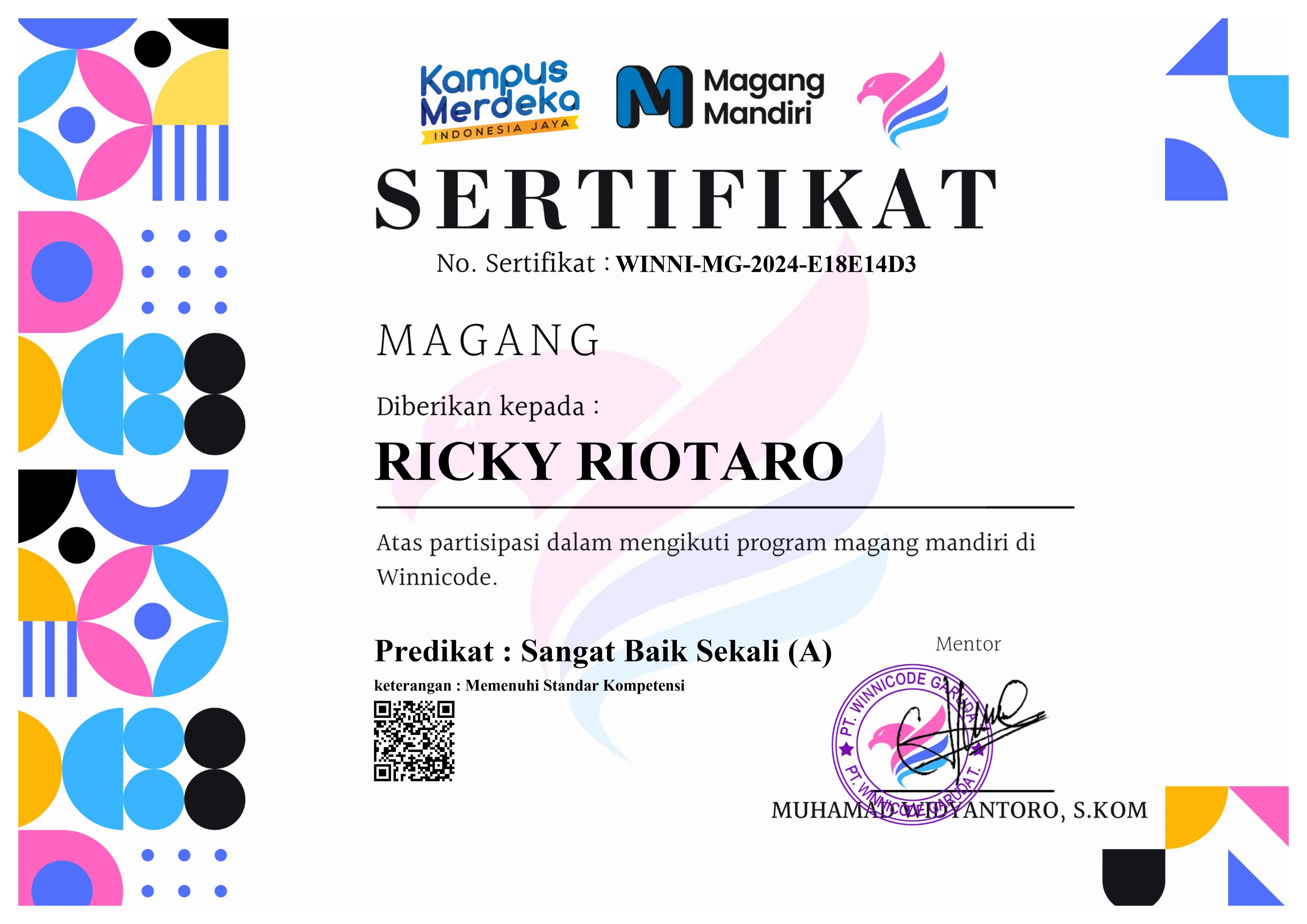 Magang di PT Winnicode Garuda Teknologi